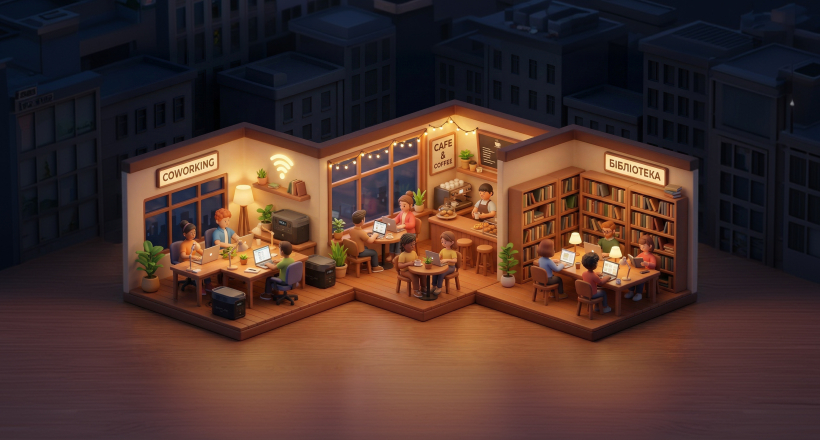 Де працювкати під час відключень світла: коворкінги, кав'ярні й бібліотеки