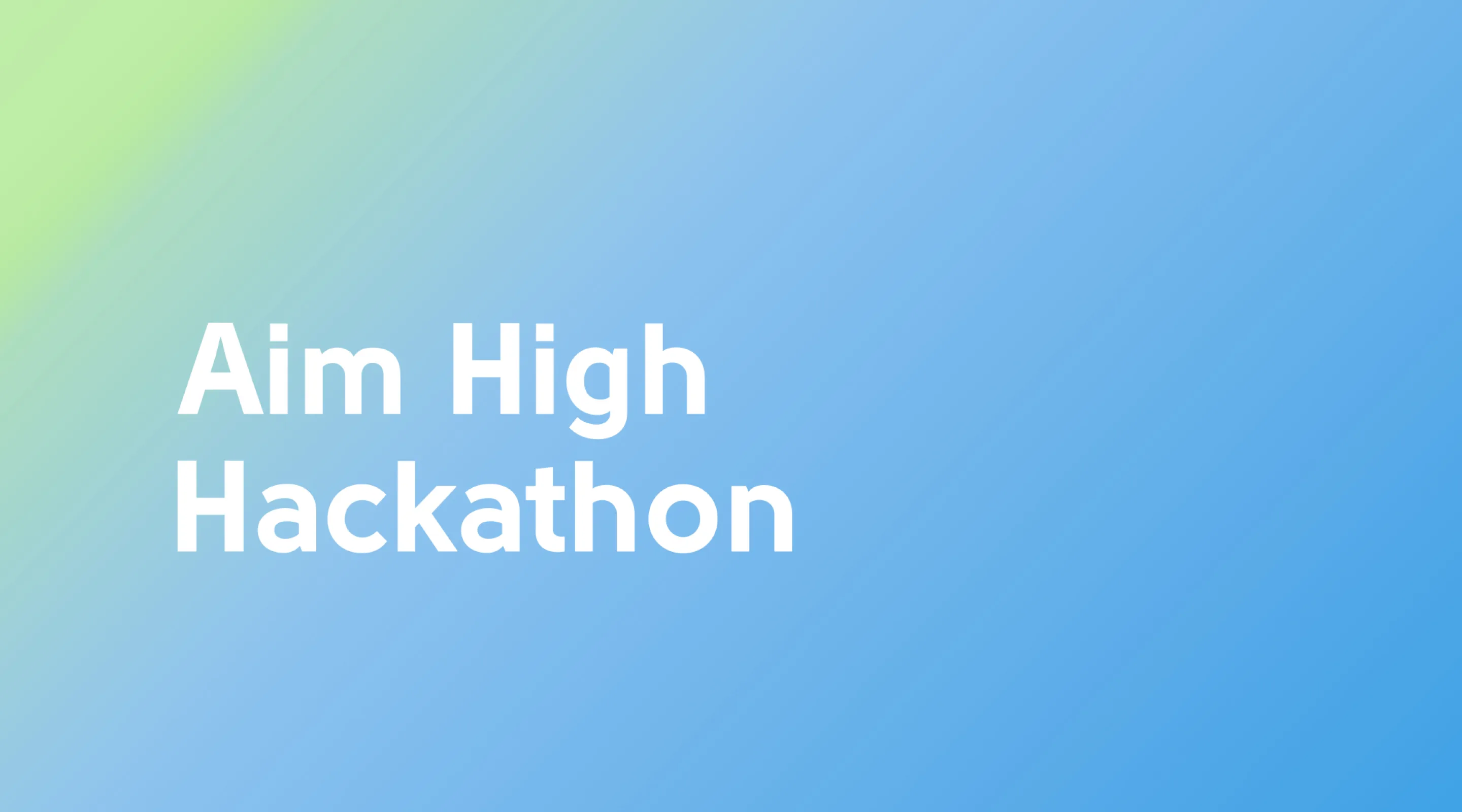 Aim High Hackathon в Одесі